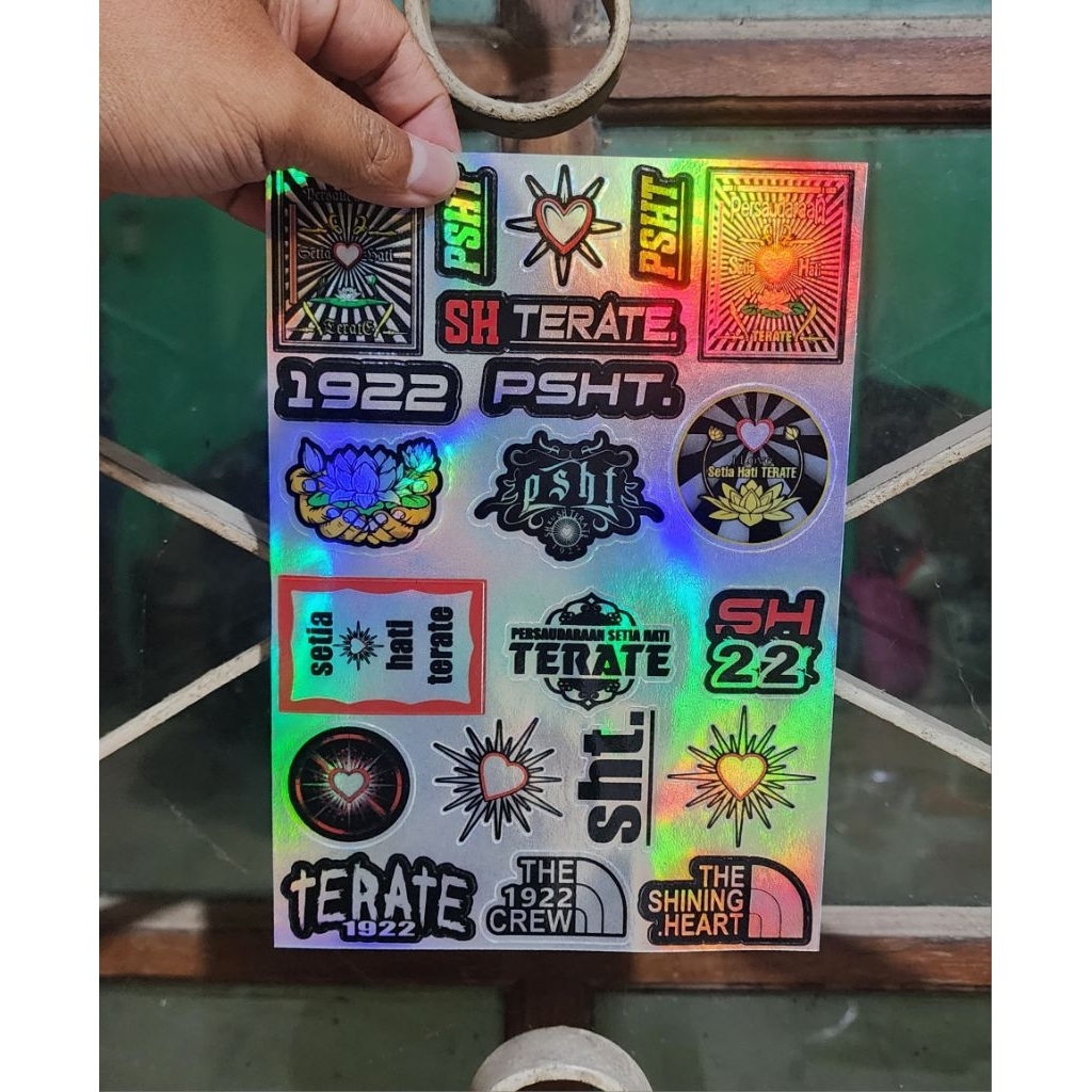 Jual 21 PCS STICKER PSHT 1922 // TERATE // HOLOGRAM // GLOSY // TAHAN ...