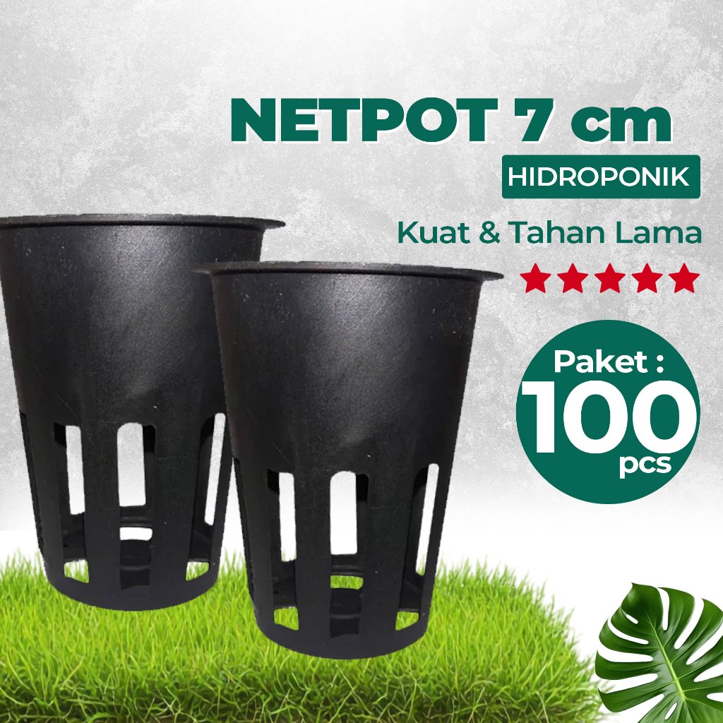 Netpot Hidroponik 7cm 100Pcs Purie Garden