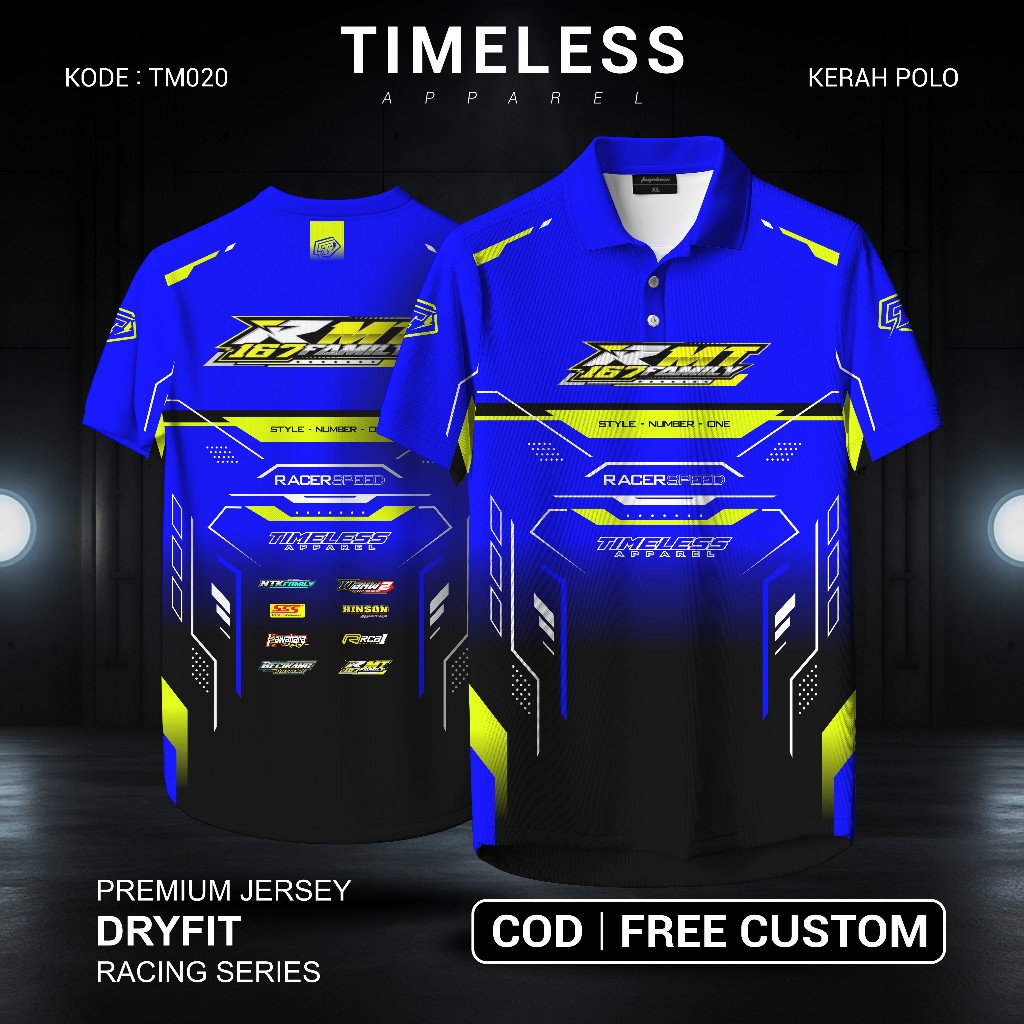 Jual Jersey Racing Custom Full Print - Jersey Kerah Polo Kancing Bahan ...
