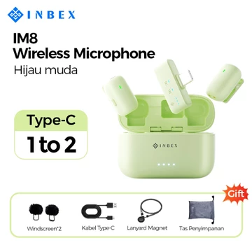 Siap INBEX M8 IM4 Microphone Wireless Lavalier Bluetooth Youtuber Nirkabel Mic Clip On Audio