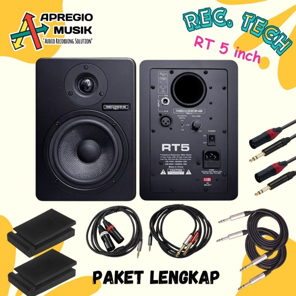 Jual Recording Tech RT5 RT 5 RT-5 sepasang Sepaker Flat Monitor studio ...