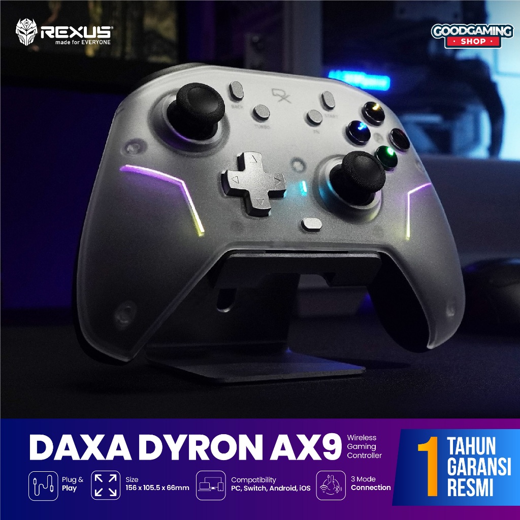 Jual Rexus Daxa Dyron AX9 / Dyron AX-9 Gamepad Wireless Gaming ...