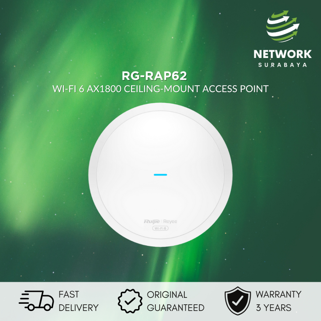 Jual Ruijie Reyee RG-RAP62 Wi-Fi 6 AX1800 Ceiling-Mount Access Point ...