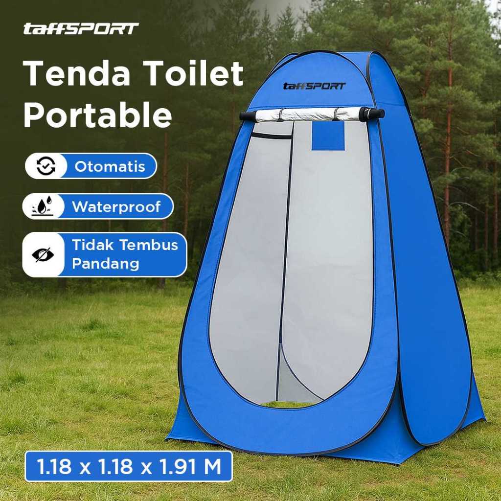 TaffSPORT Tenda Toilet Lipat Pop Up Portable Otomatis - Tenda Ganti Pakaian Camping AT6516