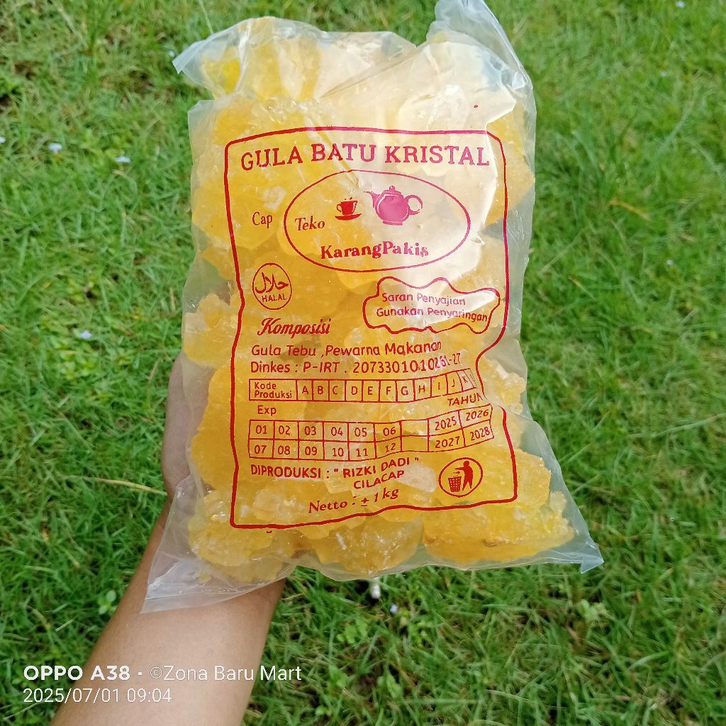 Jual Gula Batu Kristal Kuning Cap Teko (Super)/Bongkahan besar -1000gr ...