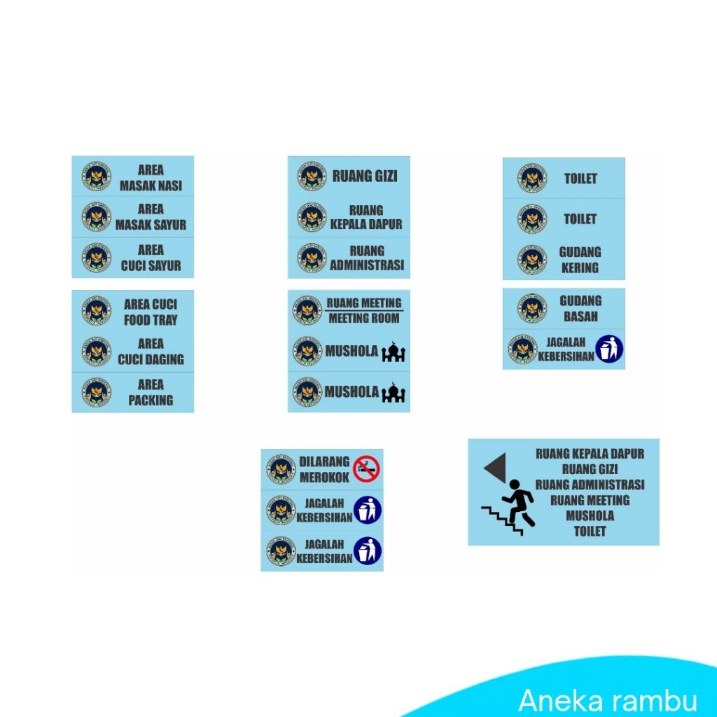 Jual Rambu Nama Ruangan ukuran 30x10 cm. Plat Acrylic 2mm. Custom ...