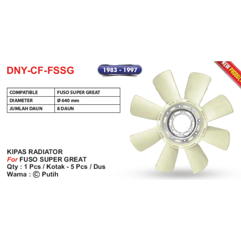 Jual DNY CF KIPAS RADIATOR FOR FUSO SUPER GREAT (1983-1997) | Shopee ...