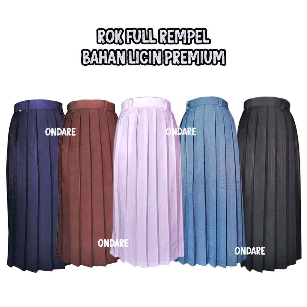 Jual ROK SEKOLAH REMPEL BAHAN LICIN | Shopee Indonesia