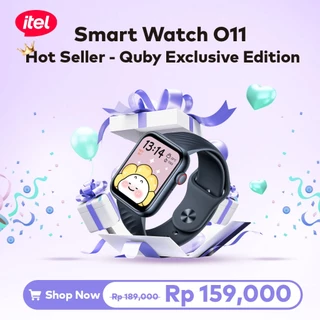 Official itel & Quby Smart Watch ISW-O11 3 Active | Tahan Air 5ATM 100 Mode Olahraga SpO2 Telepon Bluetooth