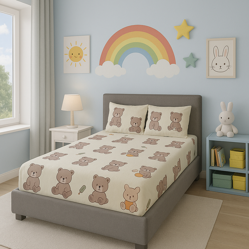 Jual King Rabbit Organic Bamboo Velvet Set Sprei & Sarung Bantal Guling ...