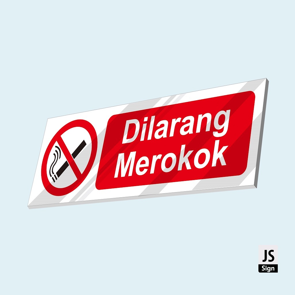 Jual SAFETYSIGN K3 - DILARANG MEROKOK + ACRILYC 2mm | Shopee Indonesia
