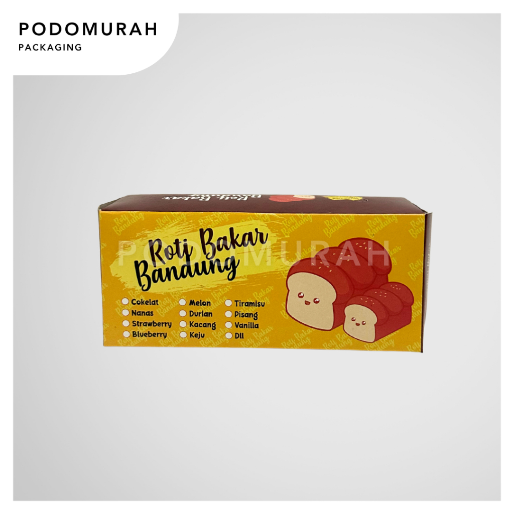 Jual Dus Roti Bakar 20x9x7.5 gambar / Box Roti Bakar Warna Kuning / Box ...