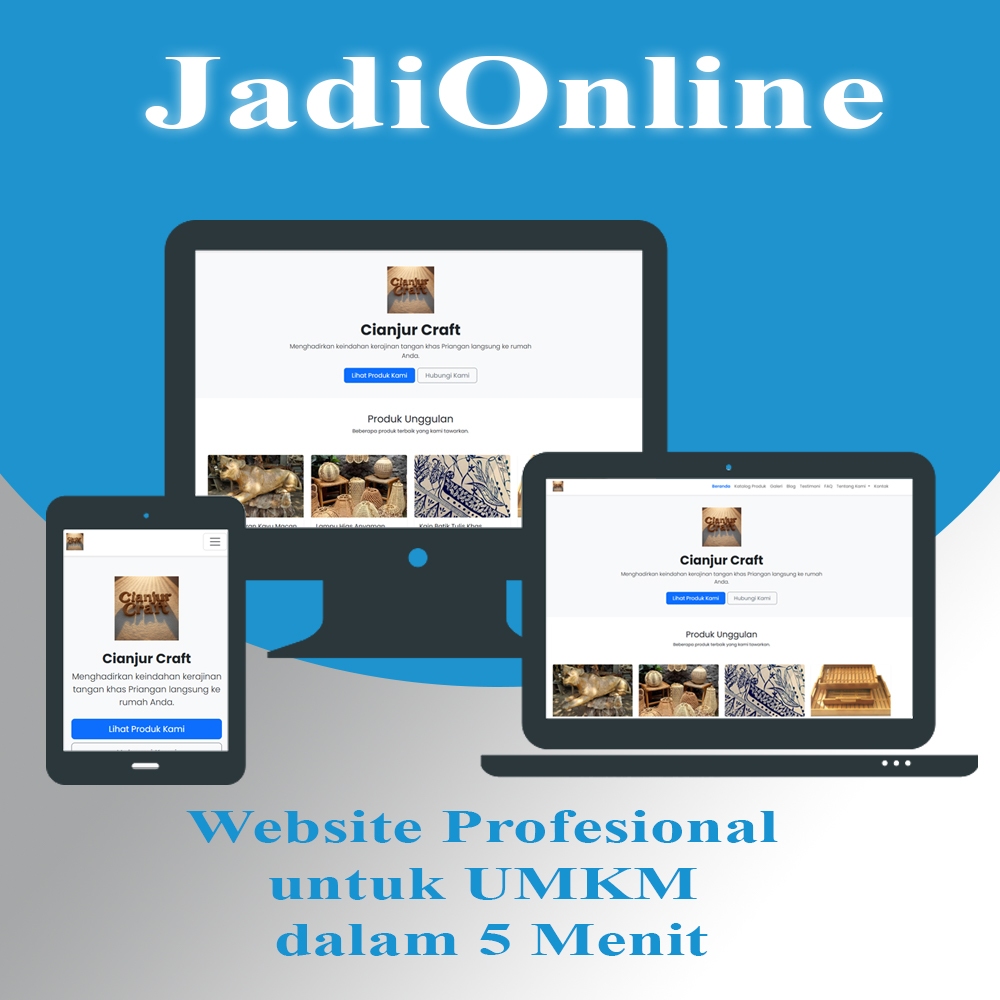 Script Website JadiOnline - Web Profil Bisnis & Katalog UMKM (Full Source Code)