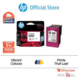Tinta Printer HP Original 680 Warna Tri Color Cartridge Asli Twin Pack Combo 2 Pack Colour Hitam / Black Promo Murah Gratis Ongkir Official