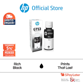 Tinta Printer HP Original GT53 90-ml Hitam Black / GT52 Cyan / GT52 Magenta / GT52 Yellow / Smart Tank 670 , 720 , 750 , 670 , 720 , 750 , 500 , 515 , 525 , 585 , 615 Tinta Suntik Promo Murah Gratis Ongkir Official