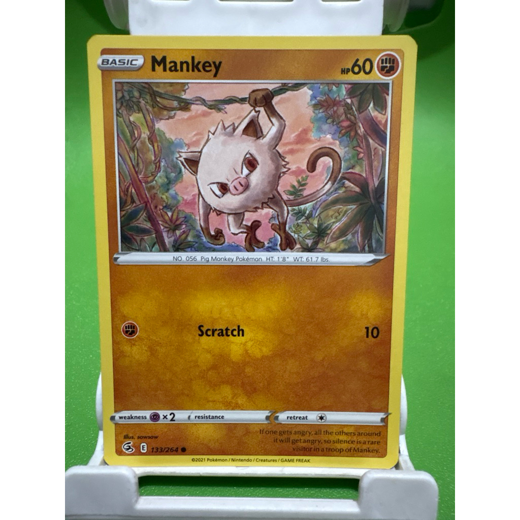 Jual kartu pokemon original common mankey 133/264 | Shopee Indonesia
