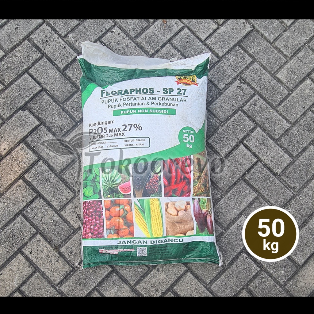 PUPUK FLORAPHOS - SP 27 ISI 50 KG KEMASAN PABRIK VIA CARGO