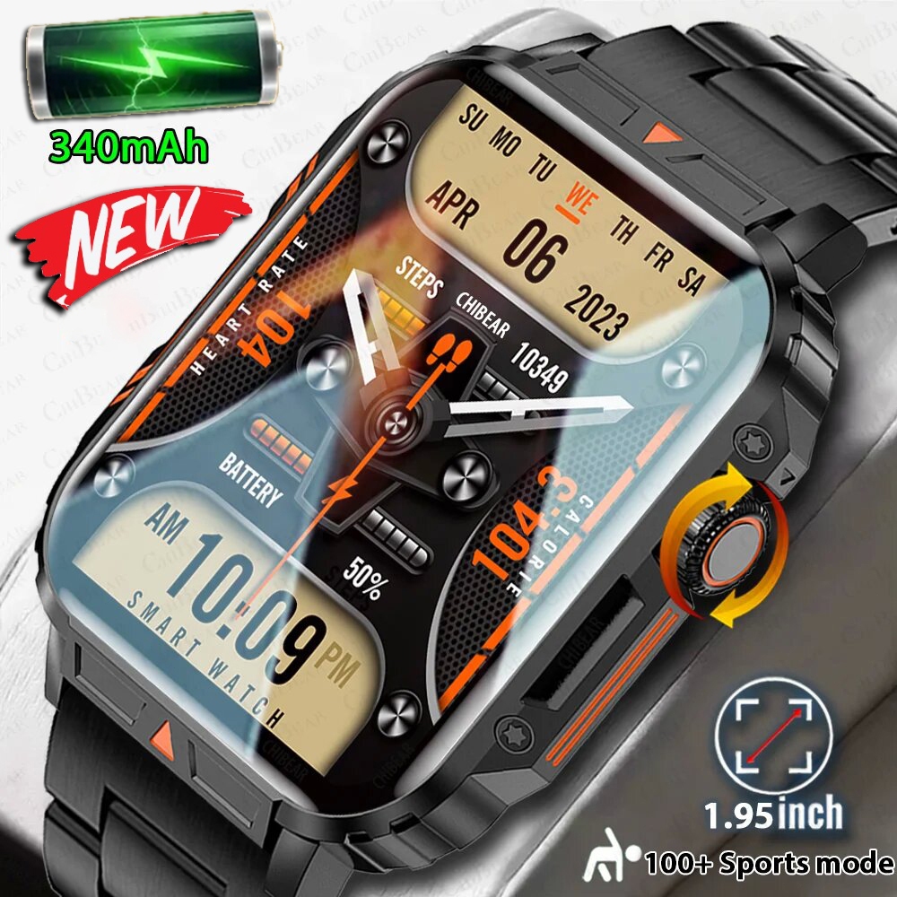Jual LIGE Jam Tangan Pintar Olahraga 1.95 Sentuh Penuh Luar Ruangan 100 ...