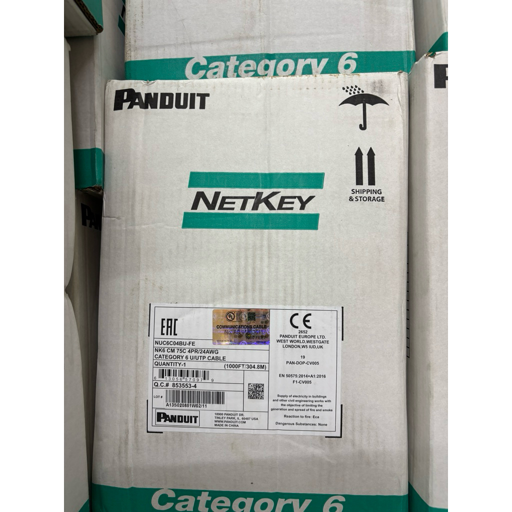 Jual kabel LAN UTP PANDUIT Cat 6 NETKEY meteran/potongan/eceran panduit ...