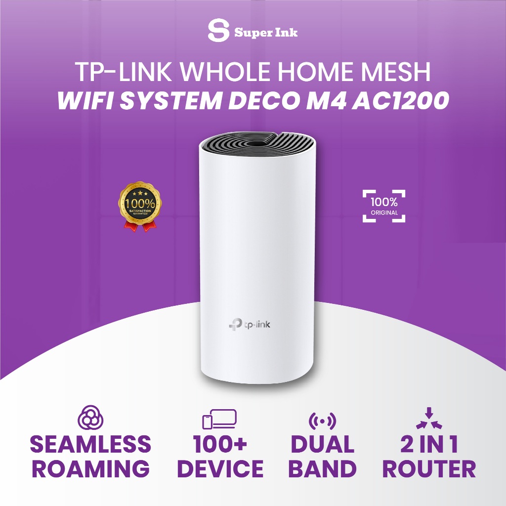 Jual Mesh WiFi AC1200 TP-Link Deco M4 Router Full Rumah Tanpa Blank ...