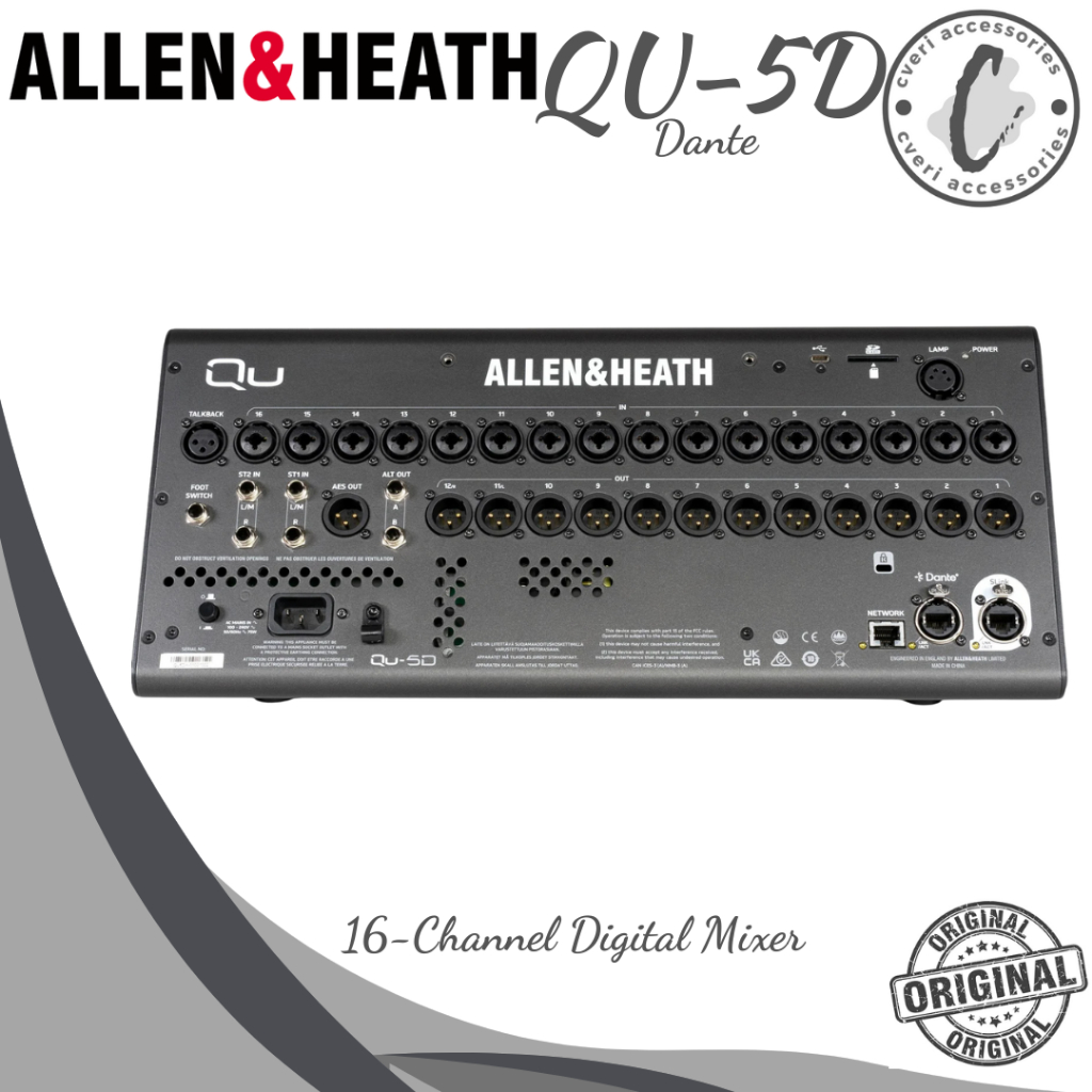 Jual Allen & Heath QU-5D Dante 16-Channel Digital Mixer Original QU5D ...