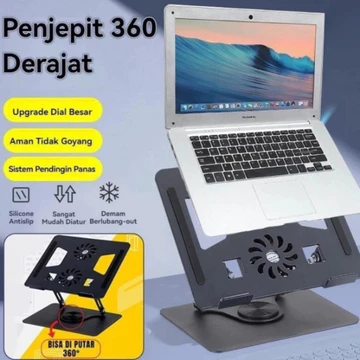 Laptop Stand 360° Rotatable Bisa Dilipat Portable Laptop Stand Dudukan Notebook Meja Aluminium