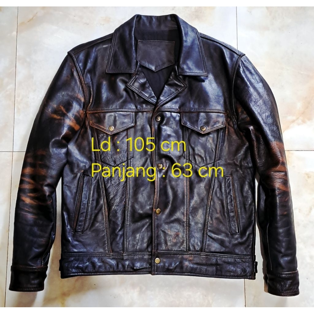 Jual Jaket kulit sapi model kemeja levis | Shopee Indonesia