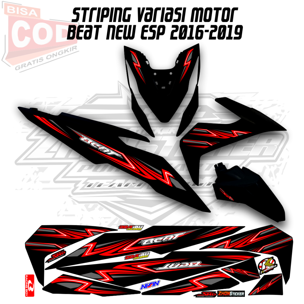 Jual Sticker Striping Vinly Striping Varareasi Motor Honda Beat New Esp ...