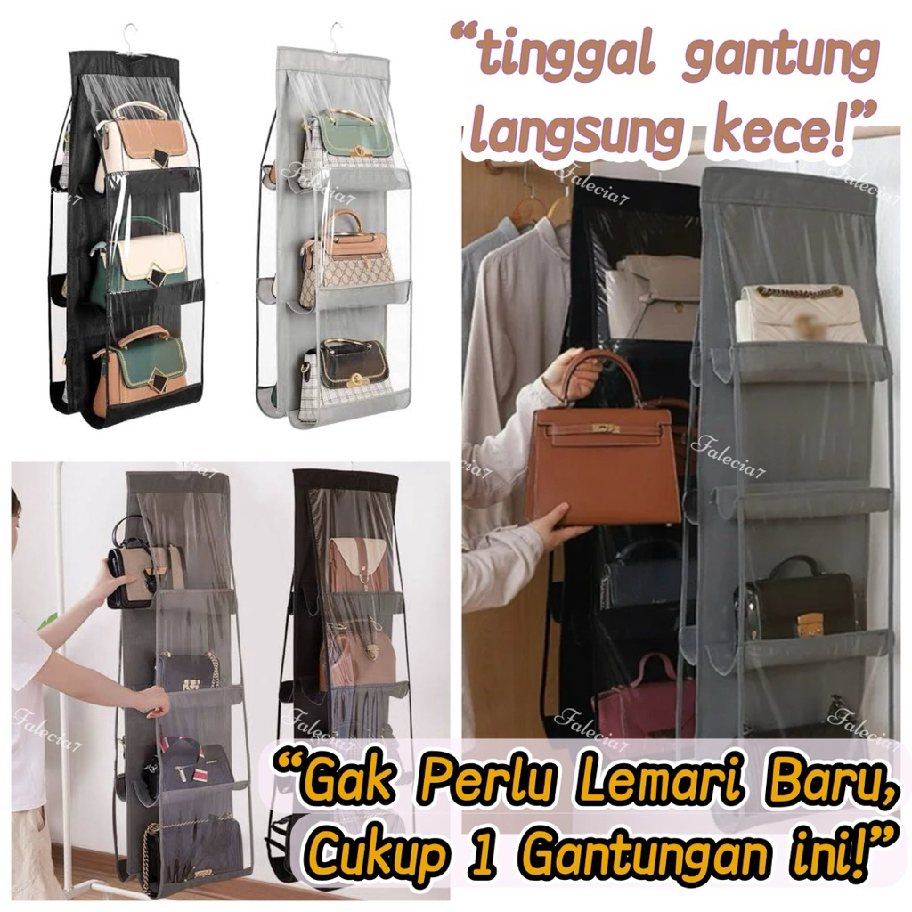 Jual A2 BEST SELLER Rak Tas Gantung 6 8 / Gantunga…