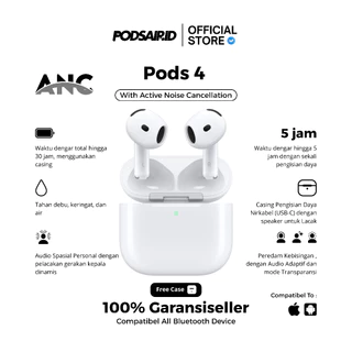 Pods Air Gen 4 ANC Bluetooth Earbuds 5.1