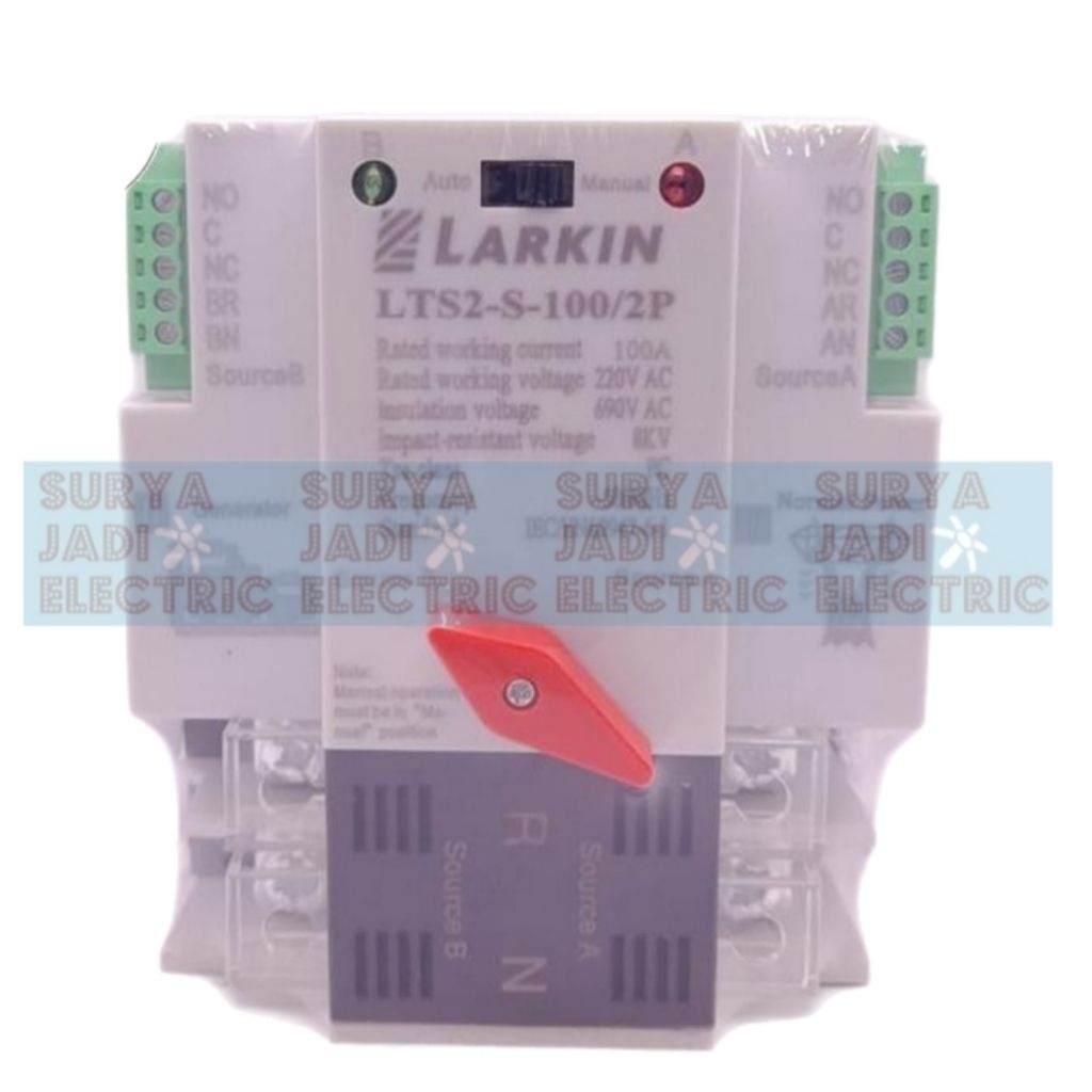 Jual ATS Larkin LTS-2P LTS2-S LTS2S 100A/2P 100A 2P 100A 2 Pole COS ...