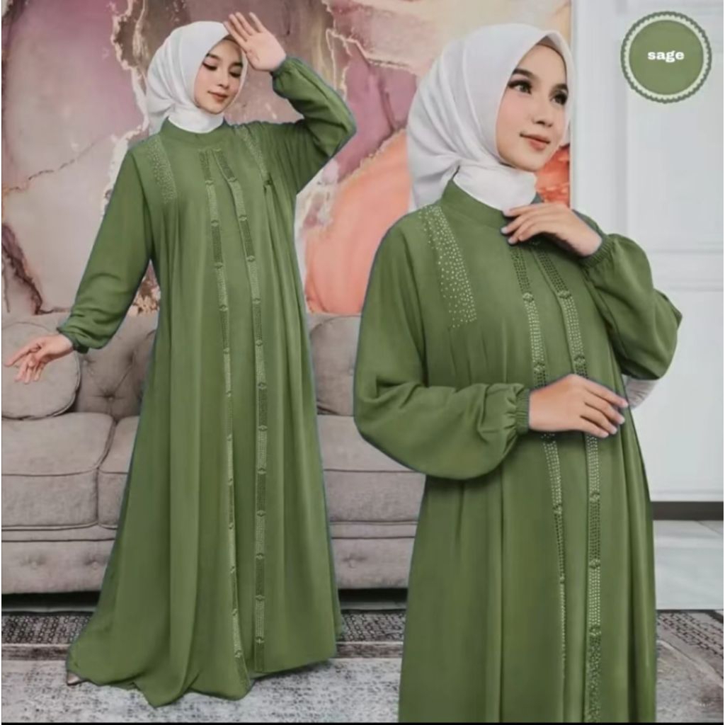 Tamara dress gamis abaya terbaru bahan cringcle premium mix payet Swarovski gamis mewah pesta kondagan gamis lebaran dress viral terbaru gamis termurah