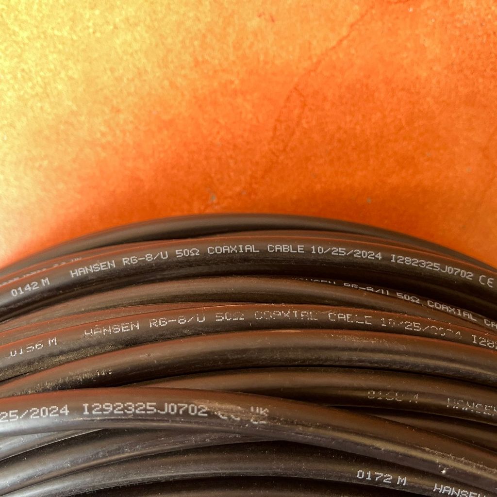 Jual Kabel Coaxial Rg-8 Rg8 Rg 8 Merk Hansen Impedansi 50 Ohm Kondisi ...