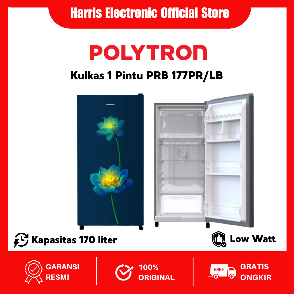 Jual KULKAS POLYTRON 1 PINTU PRB 177 LB/PR | Shopee Indonesia