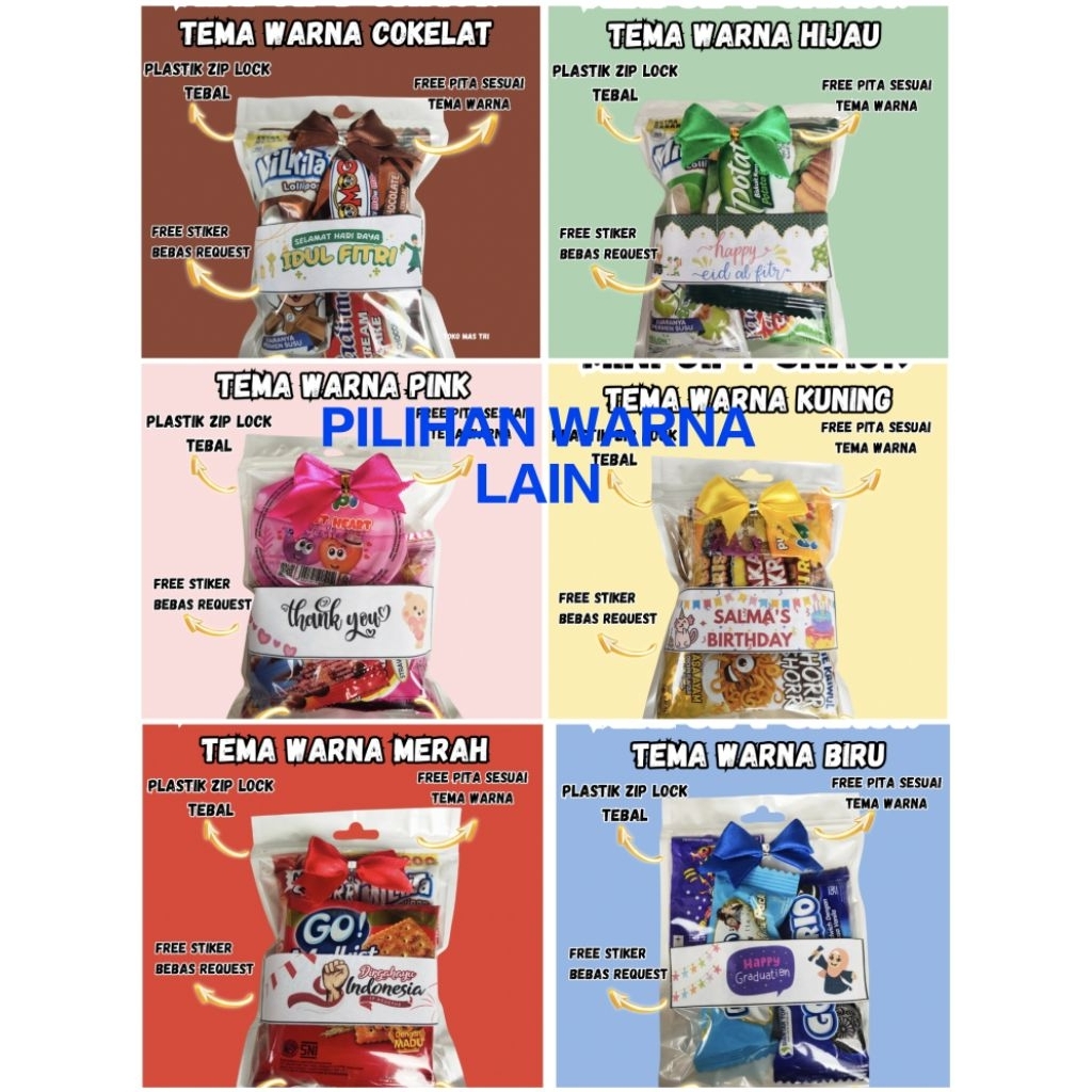 Jual MINI GIFT MINI HAMPERS SNACK MINI PARSEL MINI TEMA WARNA KUNING ...