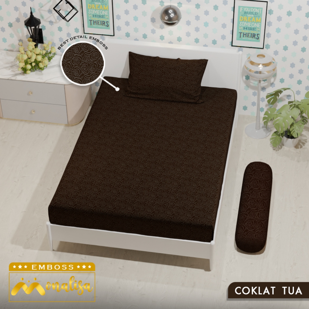 Jual Monalisa Sprei Emboss Uk 120 x 200 x T 20 Bahan Katun / Corak ...