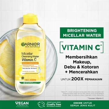 Garnier Micellar Water 400ml Pink Biru Kuning Biphase Oil 400 Ml Pembersih Make Up Waterproof