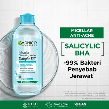 Garnier Micellar Water 400ml Pink Biru Vit C Rose Biphase Oil 400 Ml Pembersih Make Up