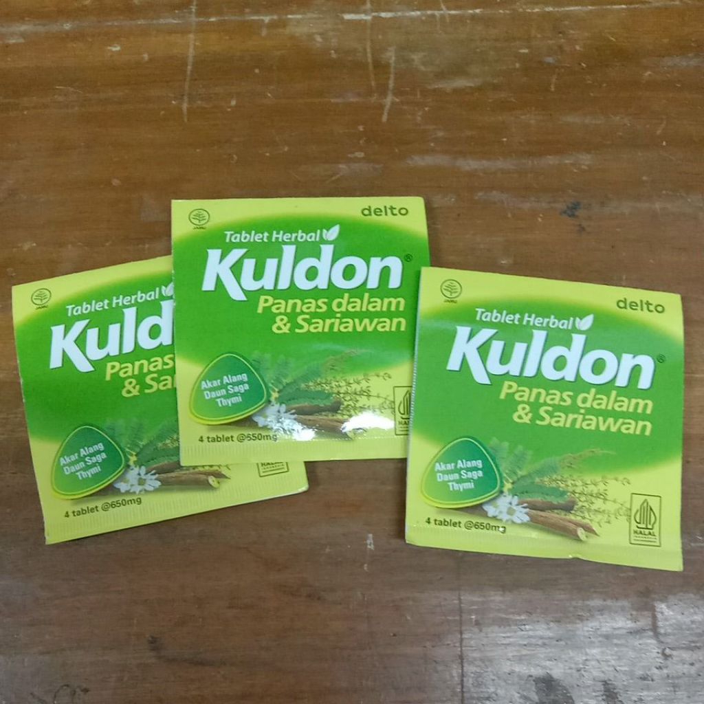 Jual kuldon tablet 1 strip 4 tablet untuk sariawan dan panas dalam ...