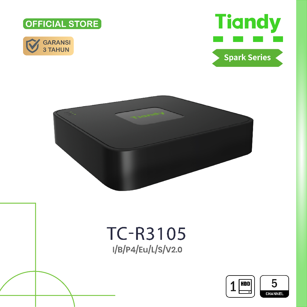 Jual NVR Tiandy TC-R3105 Spec:I/B/P4/Eu/L/S/V2.0 5ch 1 SATA S+265 4-PoE ...
