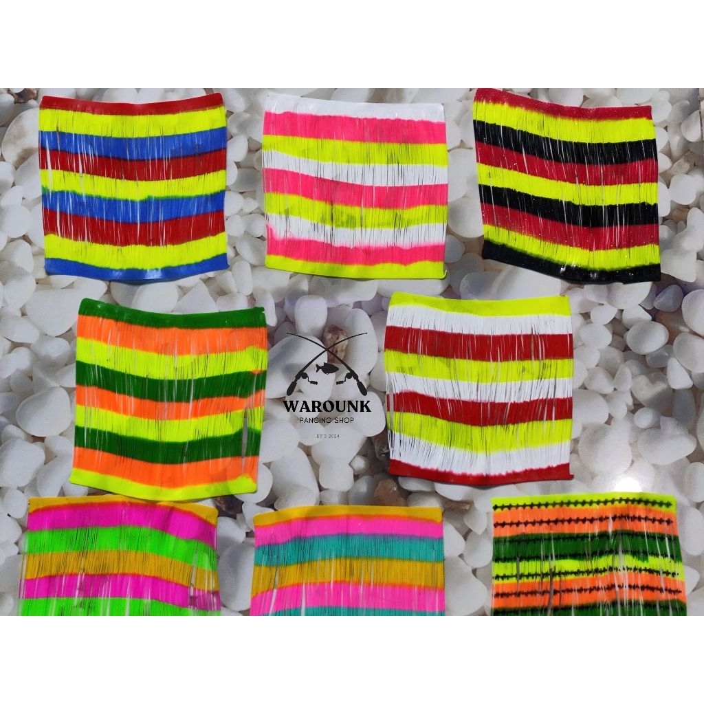 Jual skirt rumbai softfrog kodok jumpfrog lembaran 15x15 200 helai ...