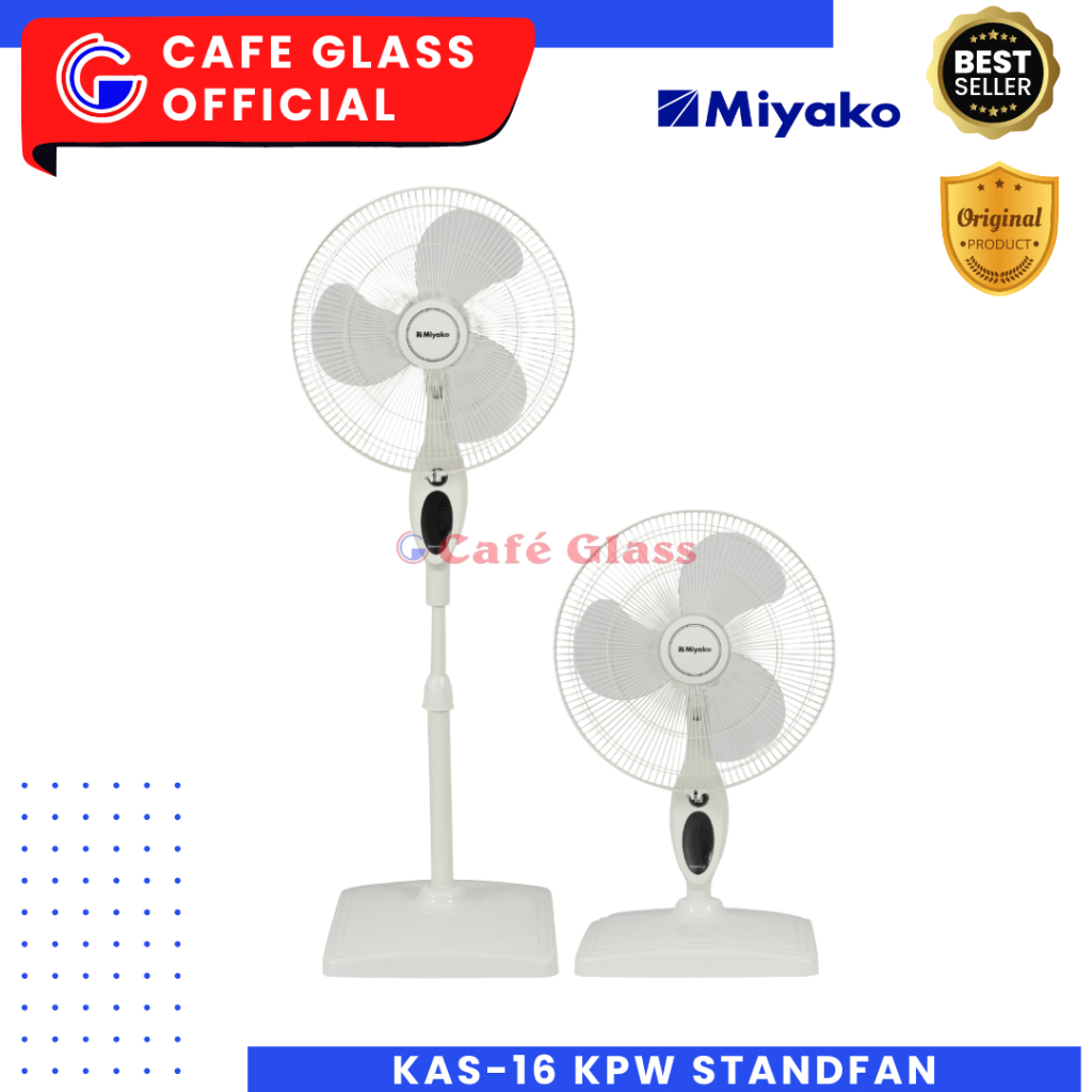 Miyako Kipas Angin 2 In 1 Kas-16 Kpw I Stand Fan & Desk Fan 16 Inch Original I Kipas Listrik Hemat