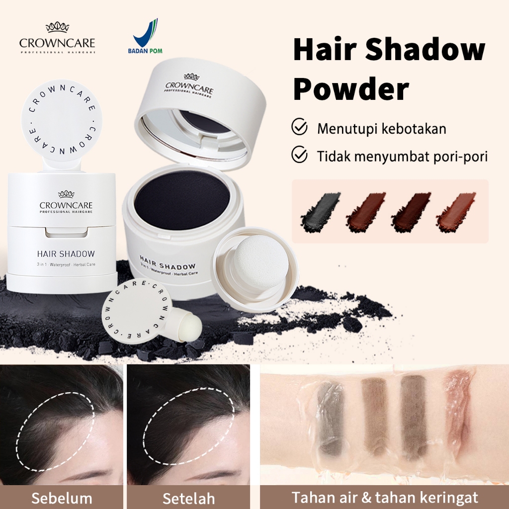Jual Crowncare Hair Shadow Powder, Tahan Air & Tahan Keringat, Menutupi ...