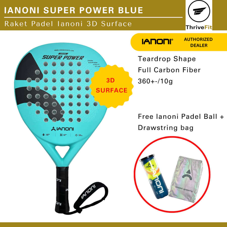 IANONI Super Power 3D Surface Padel Racket 