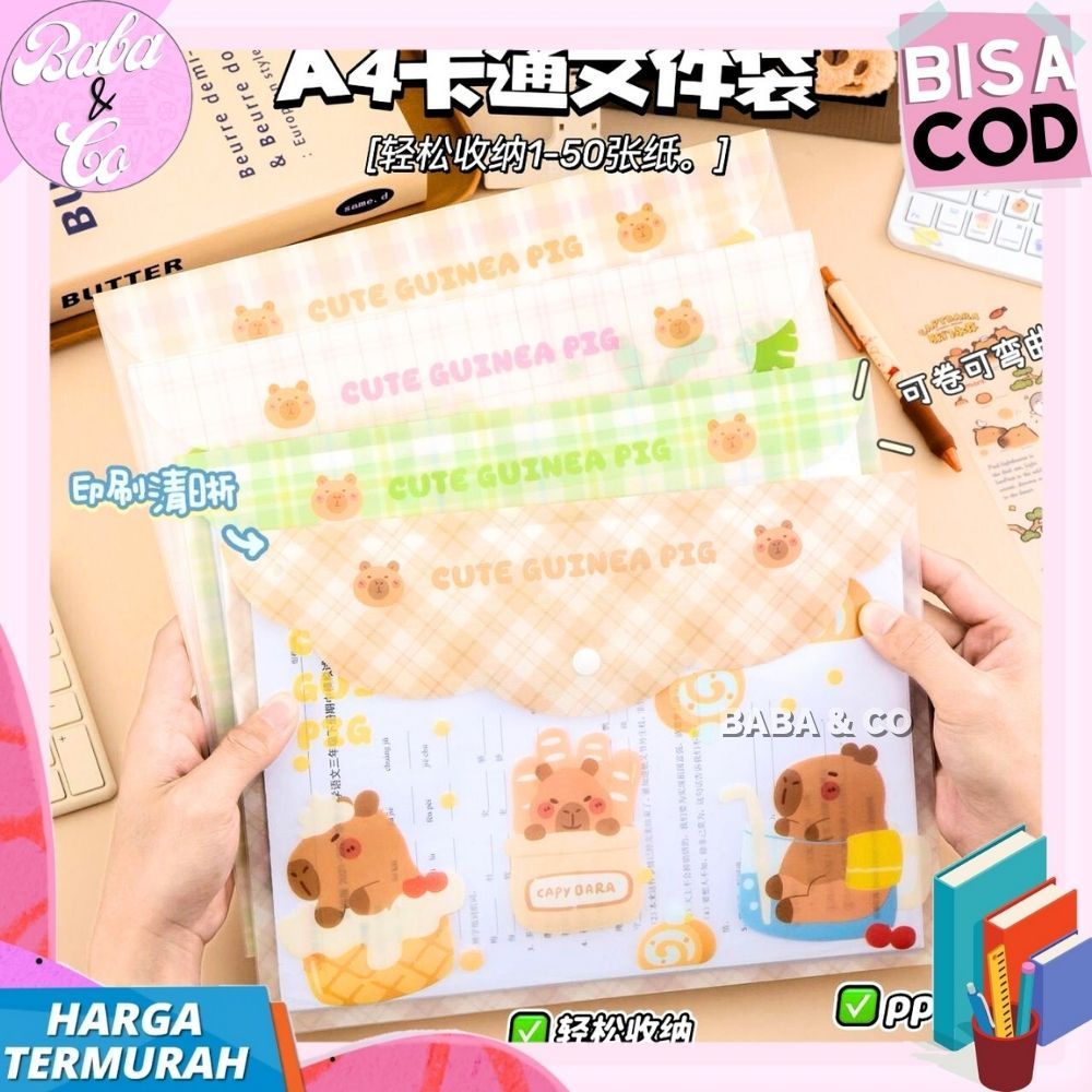 Jual MAP CAPYBARA MAP PLASTIK SIZE A4 MOTIF CAPYBARA MAP PLASTIK ...