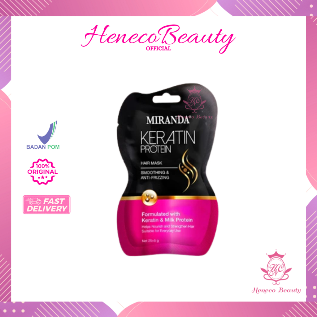 Jual MIRANDA Keratin Protein Hair Mask 30gr -Masker Rambut/HenecoBeauty ...