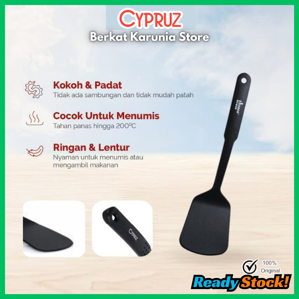 Jual Cypruz Spatula Nylon AM-0328 Sutil Tahan Panas 32 cm | Shopee ...