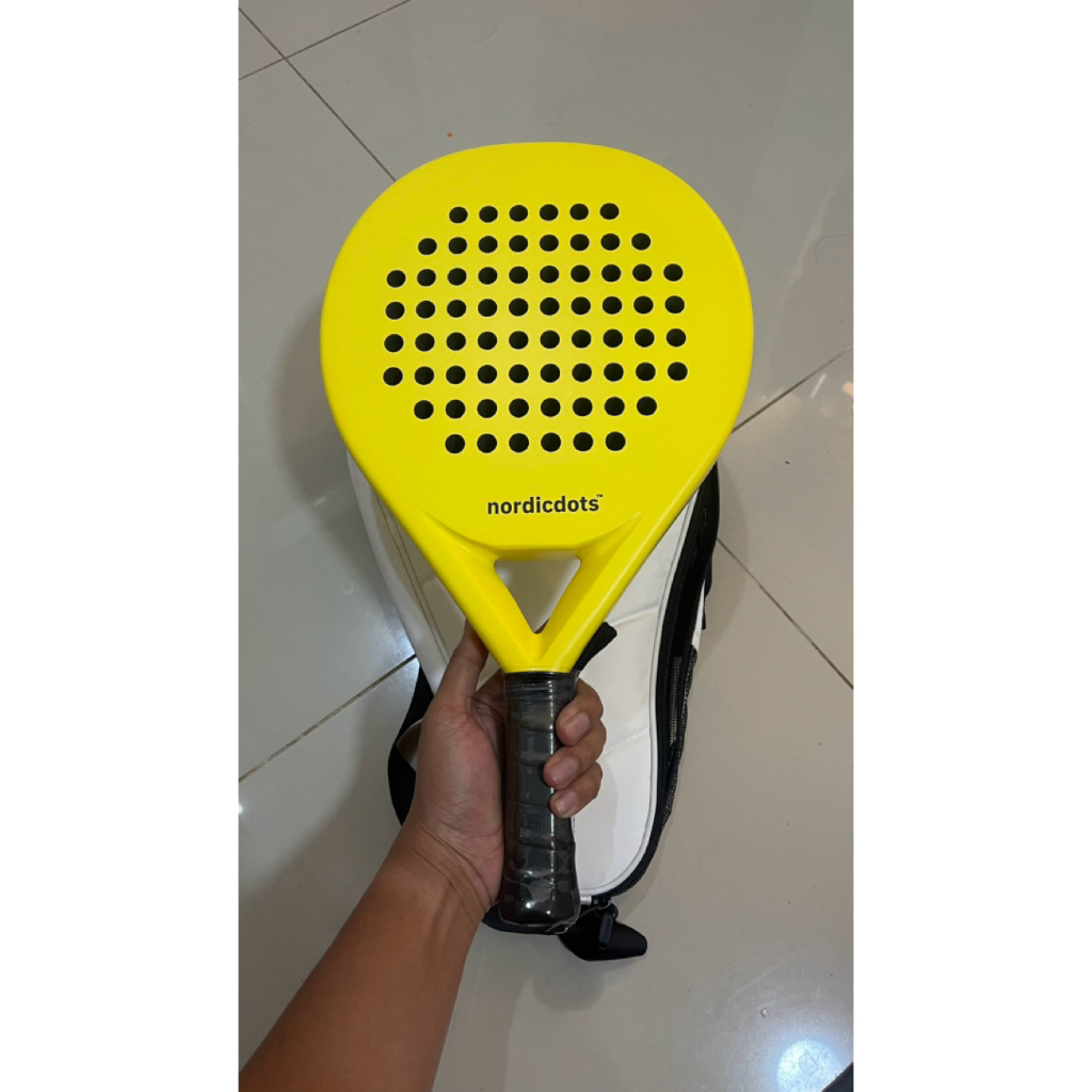 Jual Nordicdots Padel Racket - Fiesta Series - Neon Yellow with bag ...