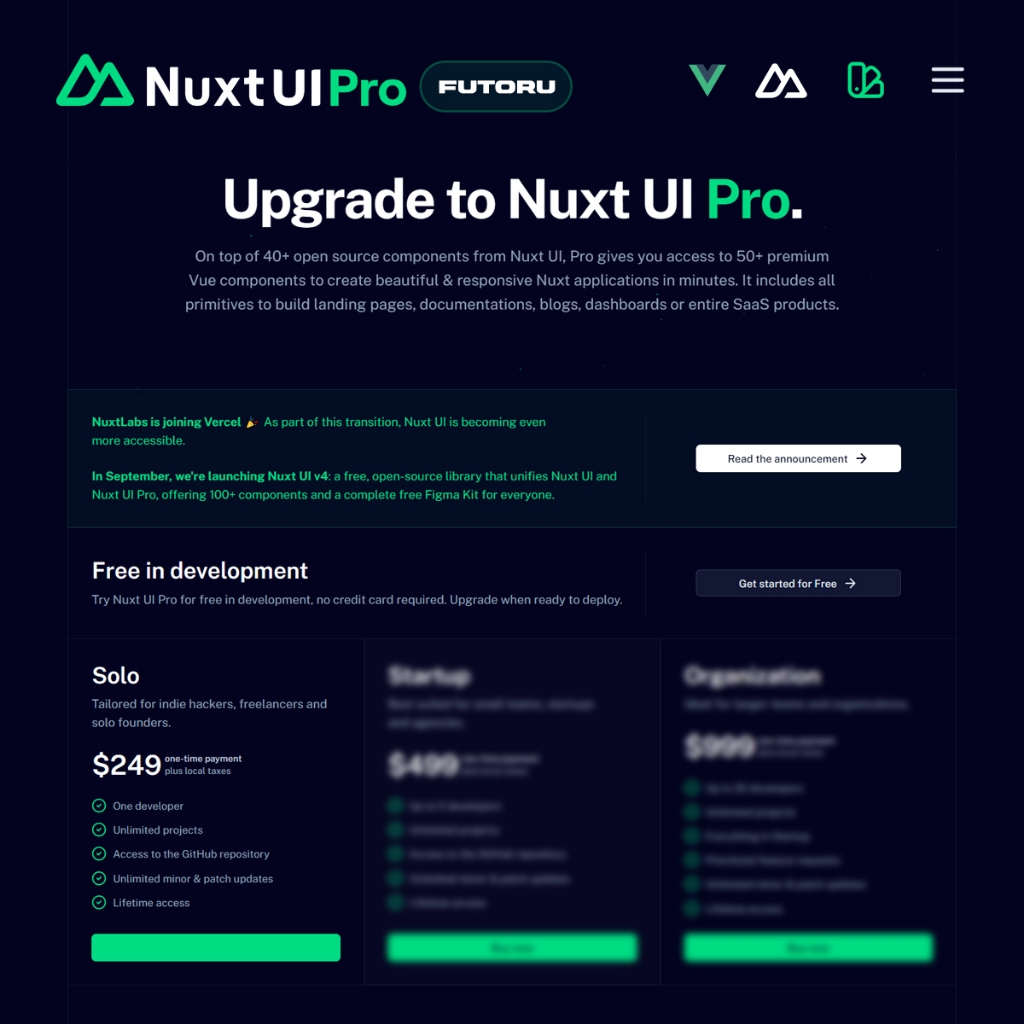 Jual Nuxt UI Pro - Nuxt & Vue Premium components Update Lengkap ...
