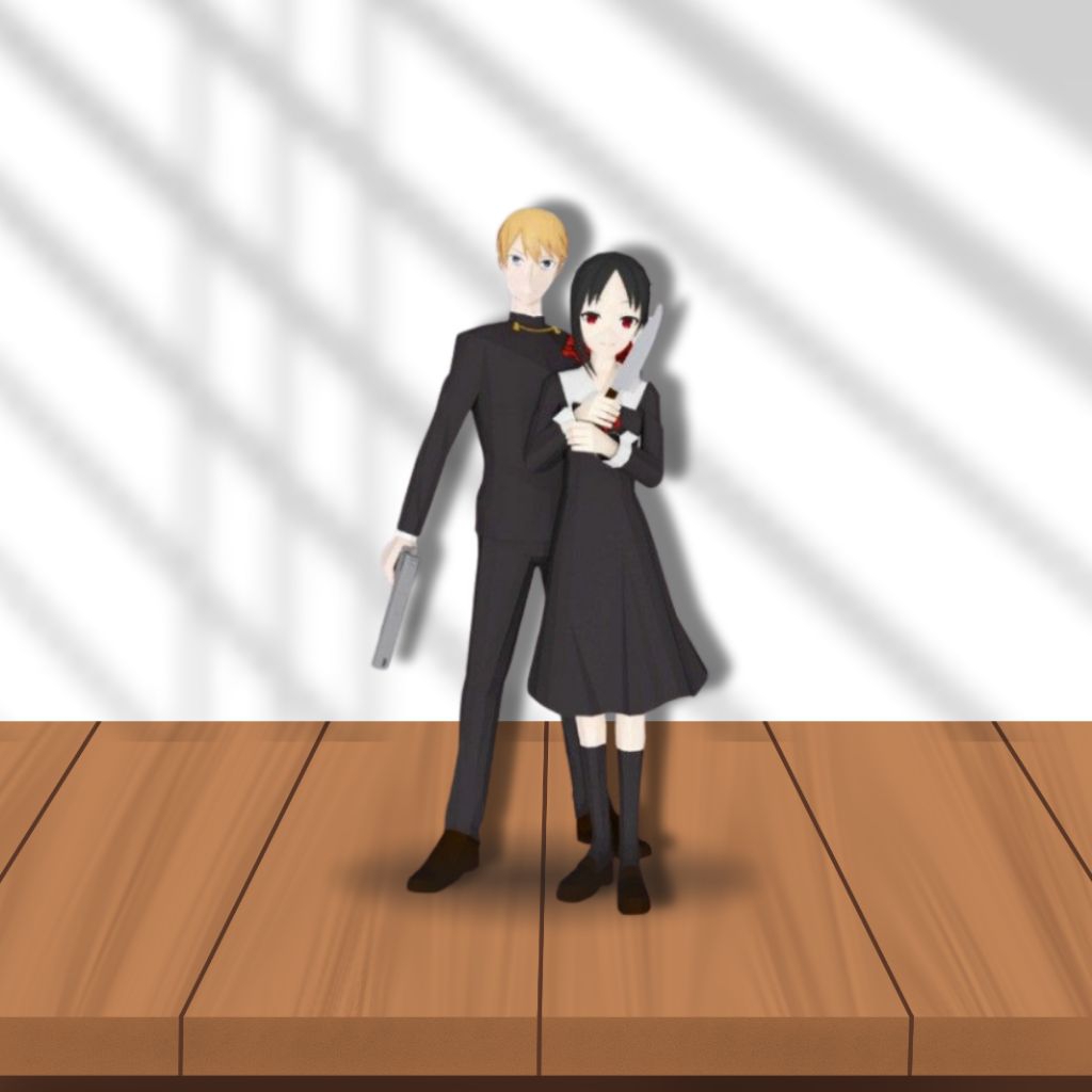 Jual Papercraft Kaguya dan Miyuki | Cetak Kertas Briefcard A4 | DIY ...